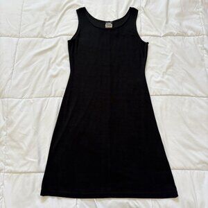 Vintage Mini Dress Womens Size Medium Black 90s Goth Vampire Grunge Basic Witchy